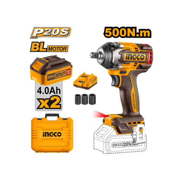 ელექტრო ქანჩის მოსახსნელი 20V Li-Ion Proline INGCO CIWLI2050