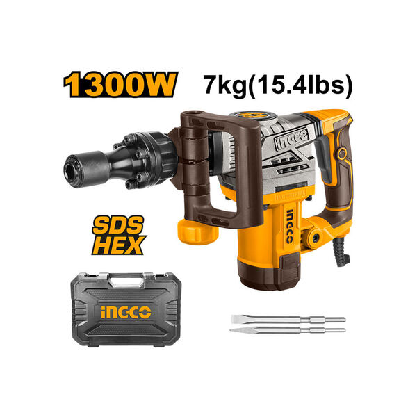 ელექტრო პნევმატური პერფორატორი 1300W SDS-HEX PDB130018 INGCO