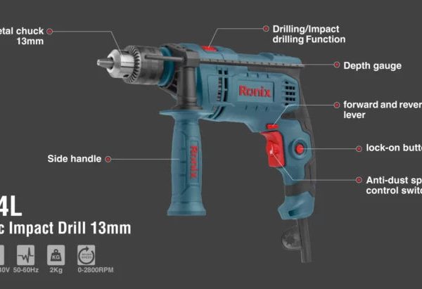 ელექტრო დარტყმითი ბურღი Ronix-2214L 650w