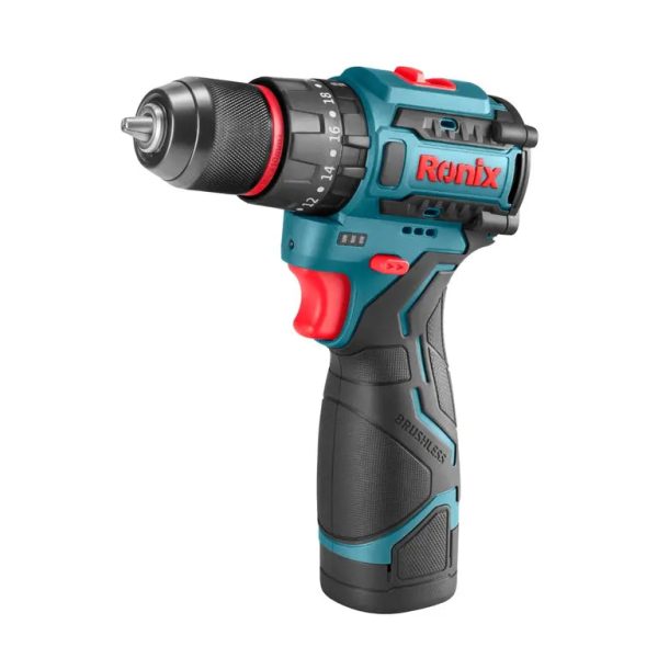 უსადენო უნახშირო ბურღი-სახრახნისი Ronix-8661 16V 55nm