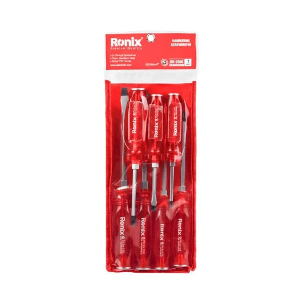 დასარტყამი სახრახნისების ნაკრები Ronix RH-2906, 7ც