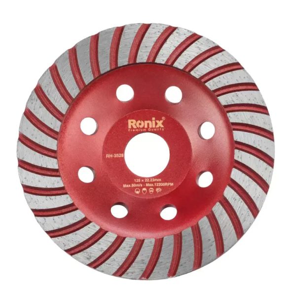ქვის სახეხი ჯამისებური დისკი Ronix RH-3528, 125მმ