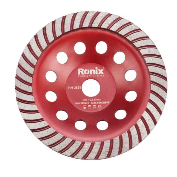 ქვის სახეხი ჯამისებური დისკი Ronix RH-3529, 180მმ