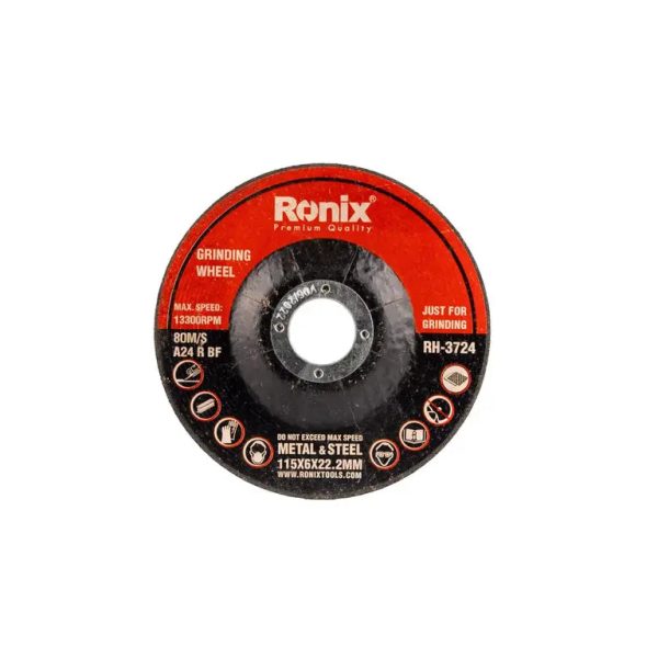 ფოლადის სახეხი დისკი Ronix RH-3724, 115*6.0 მმ