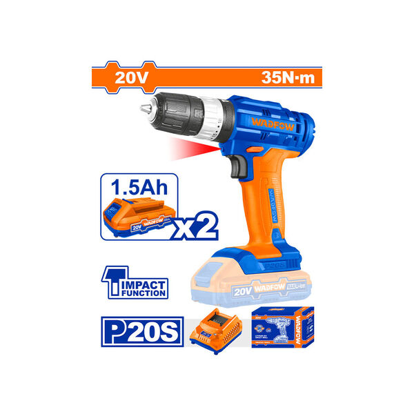 ელექტრო ხრახნდამჭერი 20ვ Li-Ion (WCDP522) WADFOW