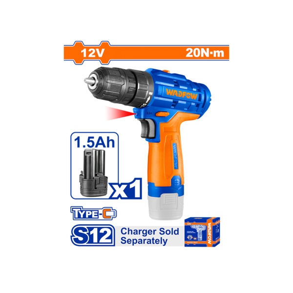 ელექტრო ხრახნდამჭერი Li-Ion 12V USB-Type-C (WCDS520) WADFOW