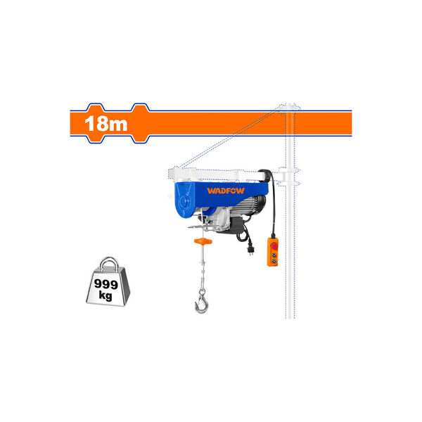 ელექტრო ამწე 1600 W 18 მ 500 კგ (WETH1A02) WADFOW